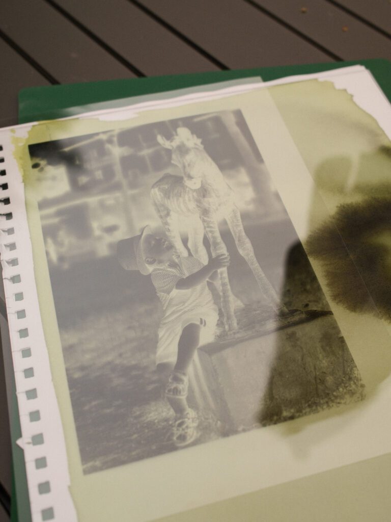 One of our Cyanotype exposing in the afternoon sun